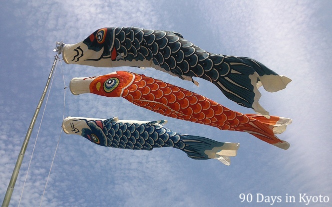 Koi-Nobori - Flying carp all over Japan for the Childrens Day on May 5th