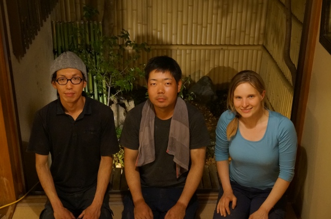 From left to right: Tatsuhiko Kobayashi (小林達彦), Tatsuomi Ikeda (池田辰臣) and Jenny Feuerpeil (伊恵弐　フォイヤーパイル)